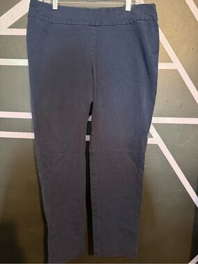 Chico's Navy Straight-Leg Pull-On Pants